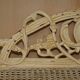 Antique French bergère window bench shabby chic