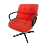 Pollock armchair red fabrics Knoll edition