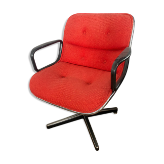 Pollock armchair red fabrics Knoll edition