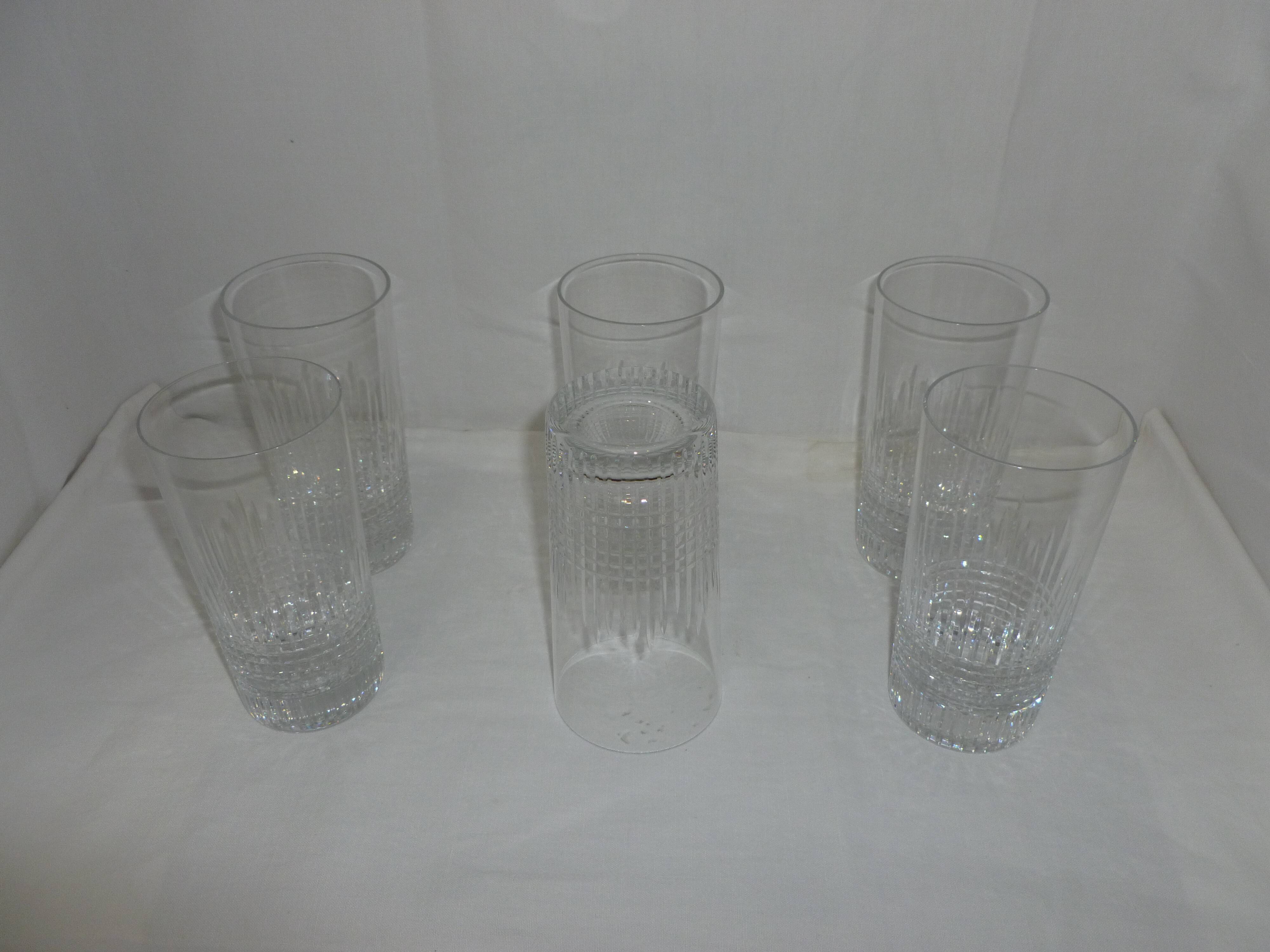 Set of 6 baccarat crystal mugs
