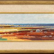 Swedish Oil on Panel – “Red Seaweed, Bredsätra Öland” by Stig Jonzon