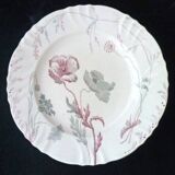 Compote dish, footed bowl Longwy pottery Poppy model