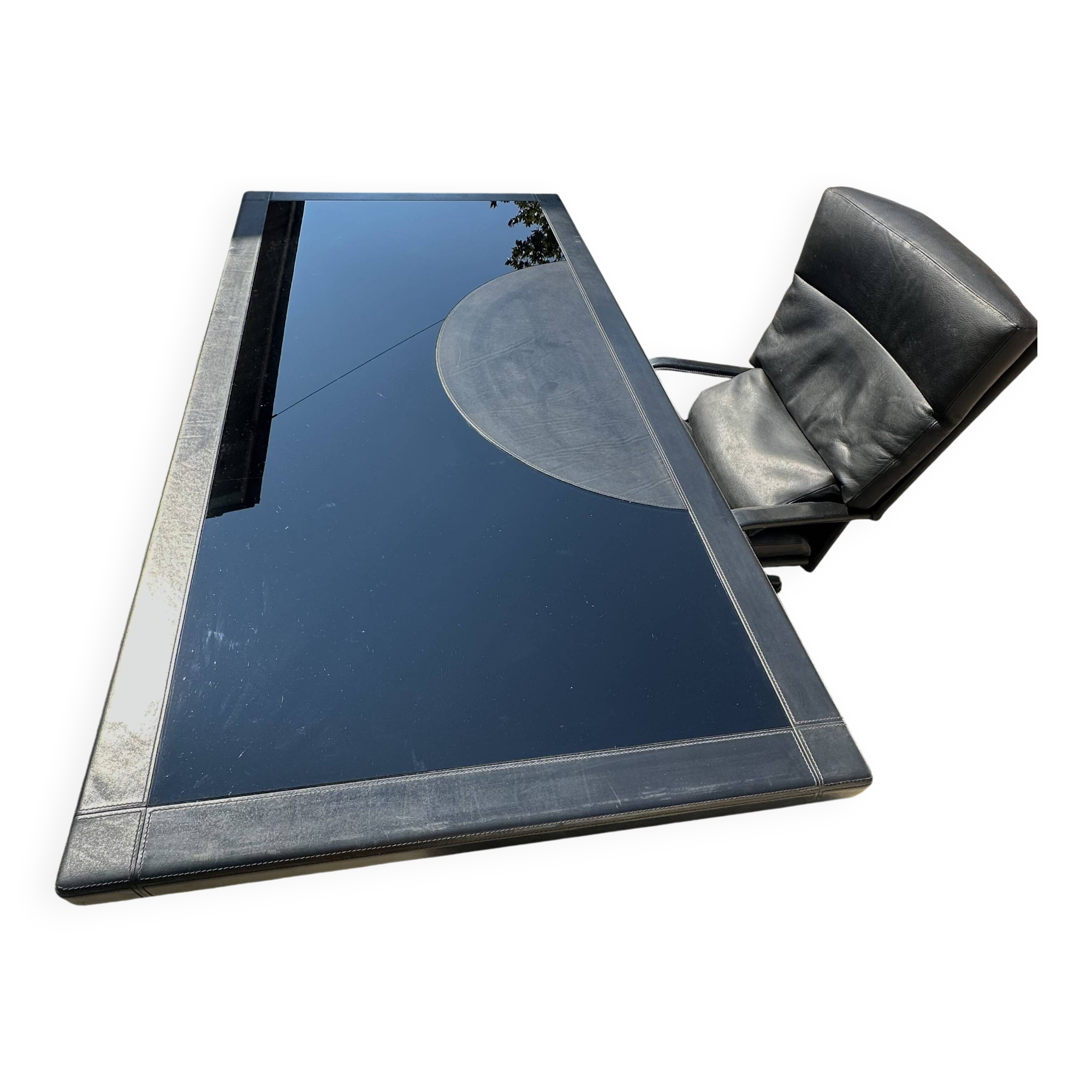 Executive desk by Guido Faleschini and armchair by Matteo Grassi