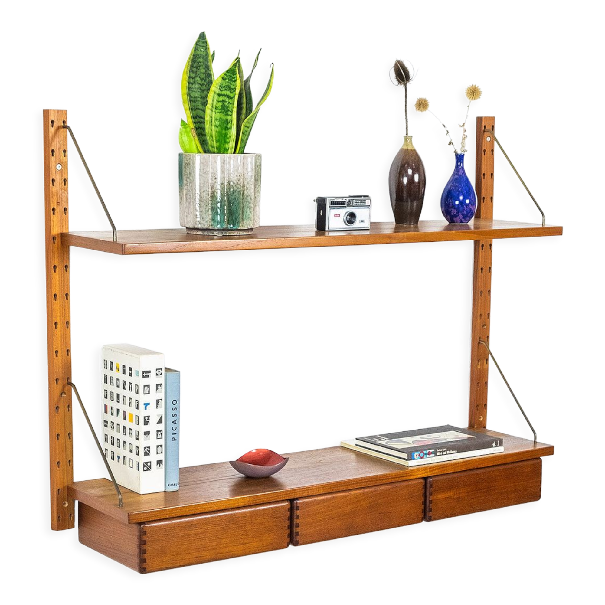 Wall Shelf with drawers by Sven Ellekaer for Albert Hansen, 1950s