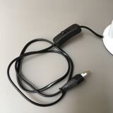 Lampe de bureau flexible blanche et inox