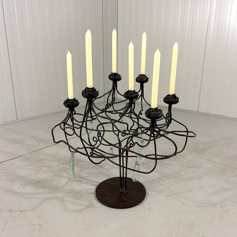 Large brutalist candalabra candle holder 1980’s