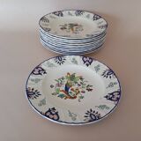 Flat plates "Vieux Rouen" Longwy