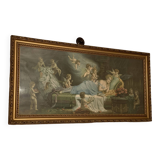 Tableau rococo femme et anges