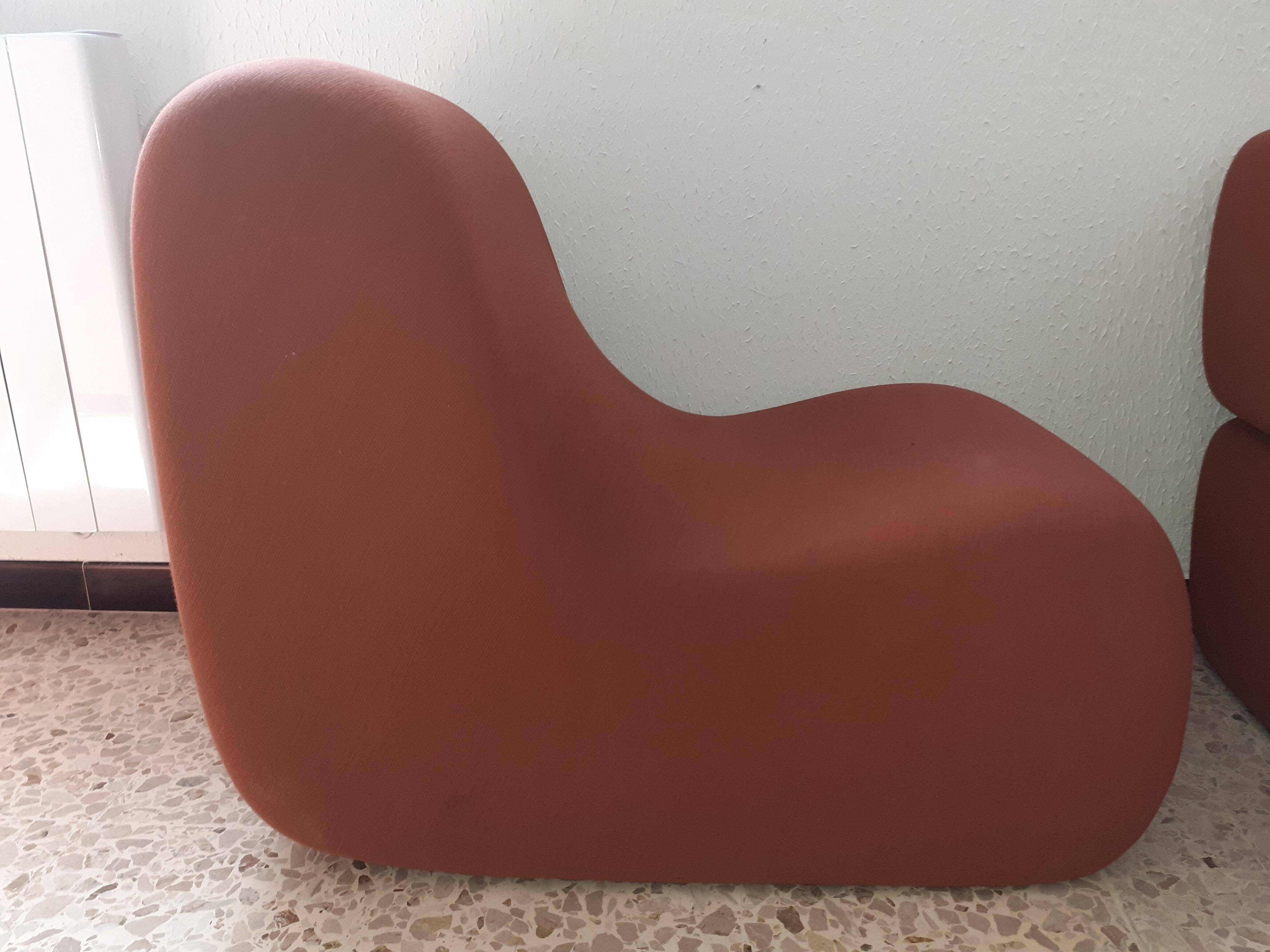 Ensemble 2 chauffeuse et 2 ottomans vintage Pierre Cardin années 1960/70