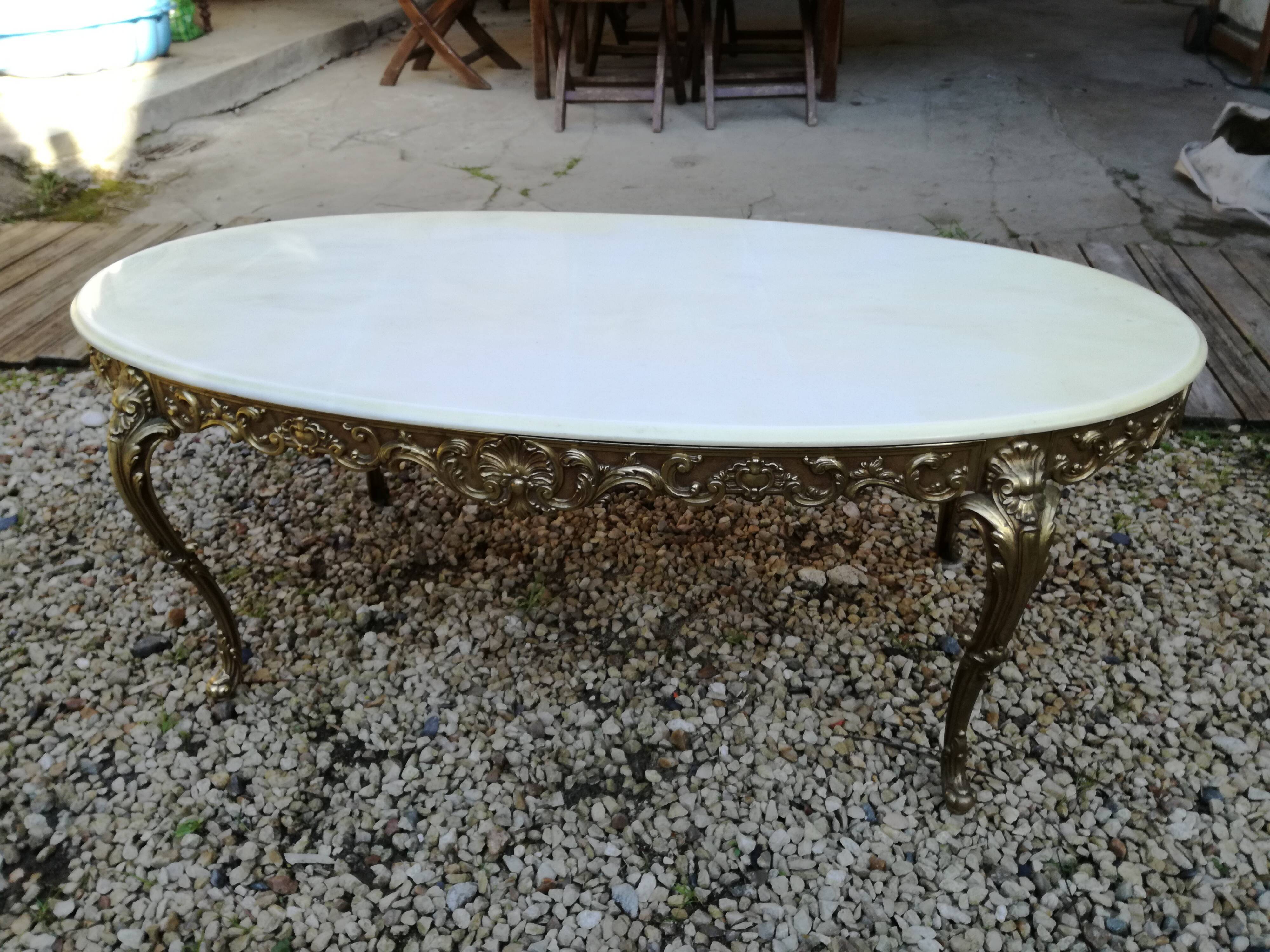 Louis XV mabre coffee table