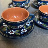 4 teacups and saucers