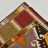 5x9 Geometric Style Vintage Kilim Rug,