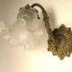 Bronze swan neck wall light 1900