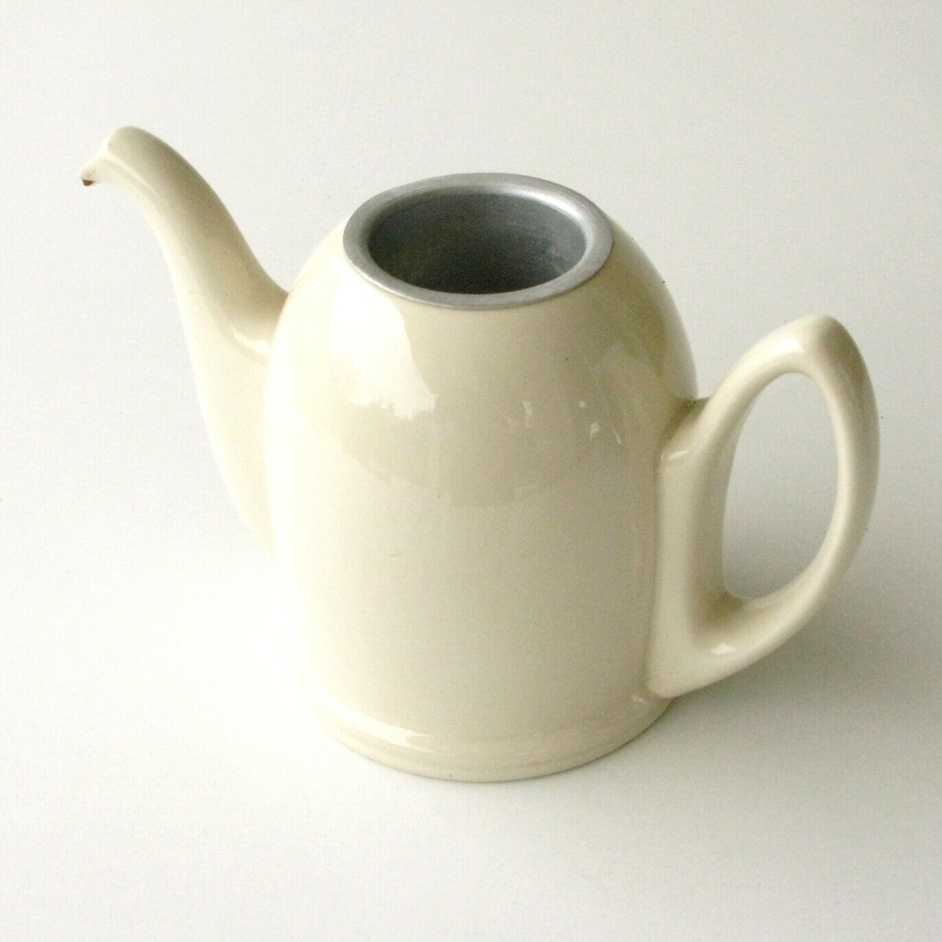 Ceramic Salam Teapot Villeroy and Boch white and Silver