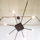 Xxl 8 arm vintage 80s spider luster