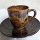 Beauvaisis Warluis 4 cup and sandstone sub-cup set