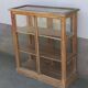 Antique wooden display cabinet with 2 doors