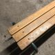 Vintage school bench Height 45 cm - wood and tubular metal structure