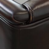 Very beautiful wing chair made of cowhide leather in English style
