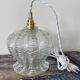 Lampe baladeuse vintage en verre ciselé électrifiée à neuf