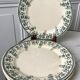 lot of 5 flat plates Terre de Fer Digoin Sarreguemines model "Suzanne" late nineteenth
