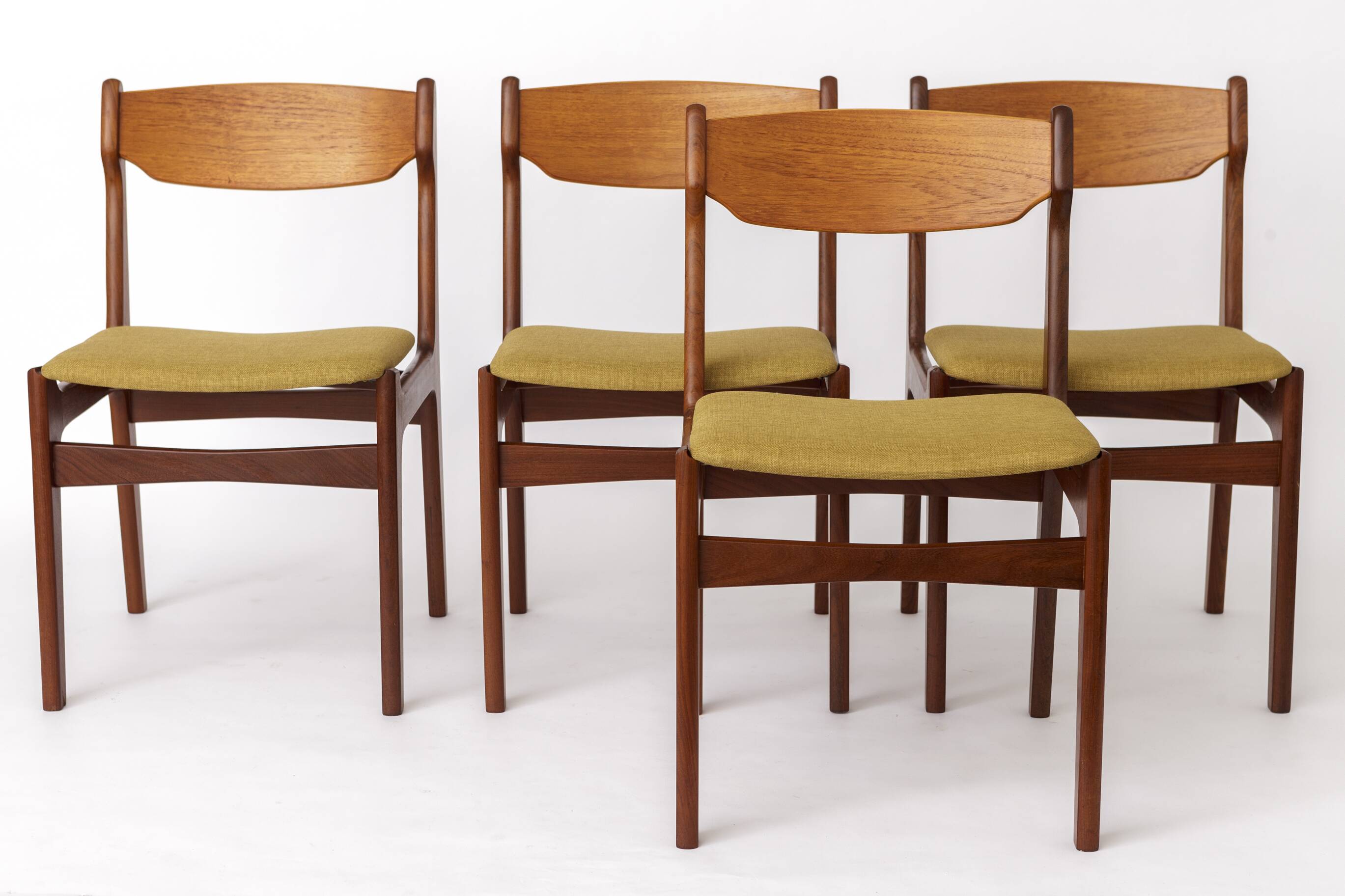 Set of 4 Teak Dining Chairs in the Style of Erik Buch, Mid-Century, 1960s