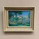 Original Oil on Canvas – “House near The Lake” by Fern I. Coppedge – Signed – Vintage & Framed – 30 × 24 cm (11.8" × 9.4")