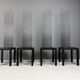 Vintage high back dining chairs, 1980s
