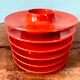 Rosti Mepal set of 6 orange egg cups, space age from Scandinavian design for apartment decoration