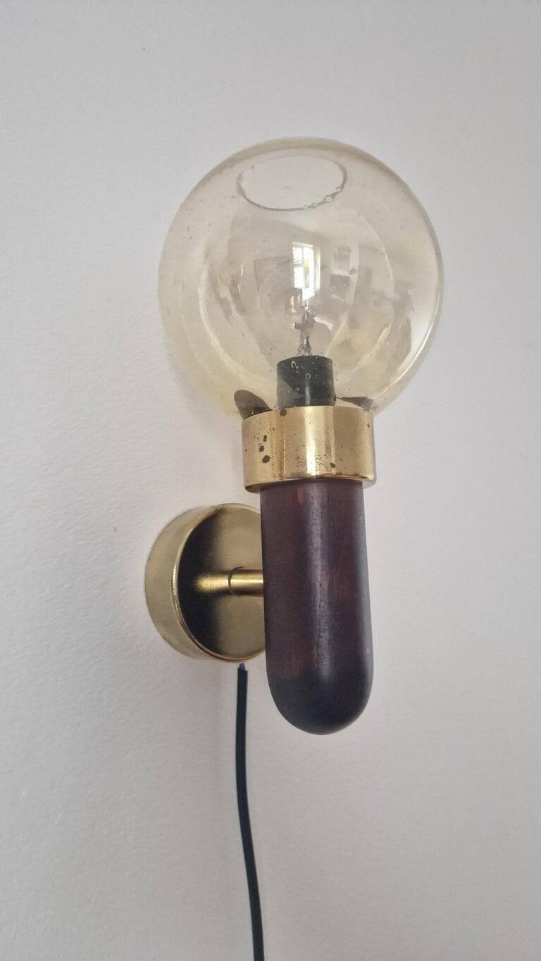 Set of Two Midcentury Wall Lamps, Denmark, 1970s