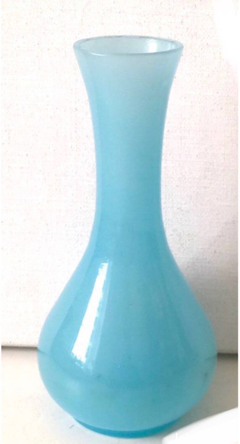 Blue Opaline Vase