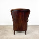 Vintage dark sheep leather club chair Achterdijk