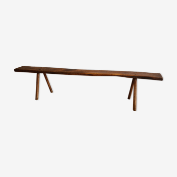 Brutalist farm bench in solid wood