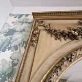 Louis XVI style trumeau mirror with pediment