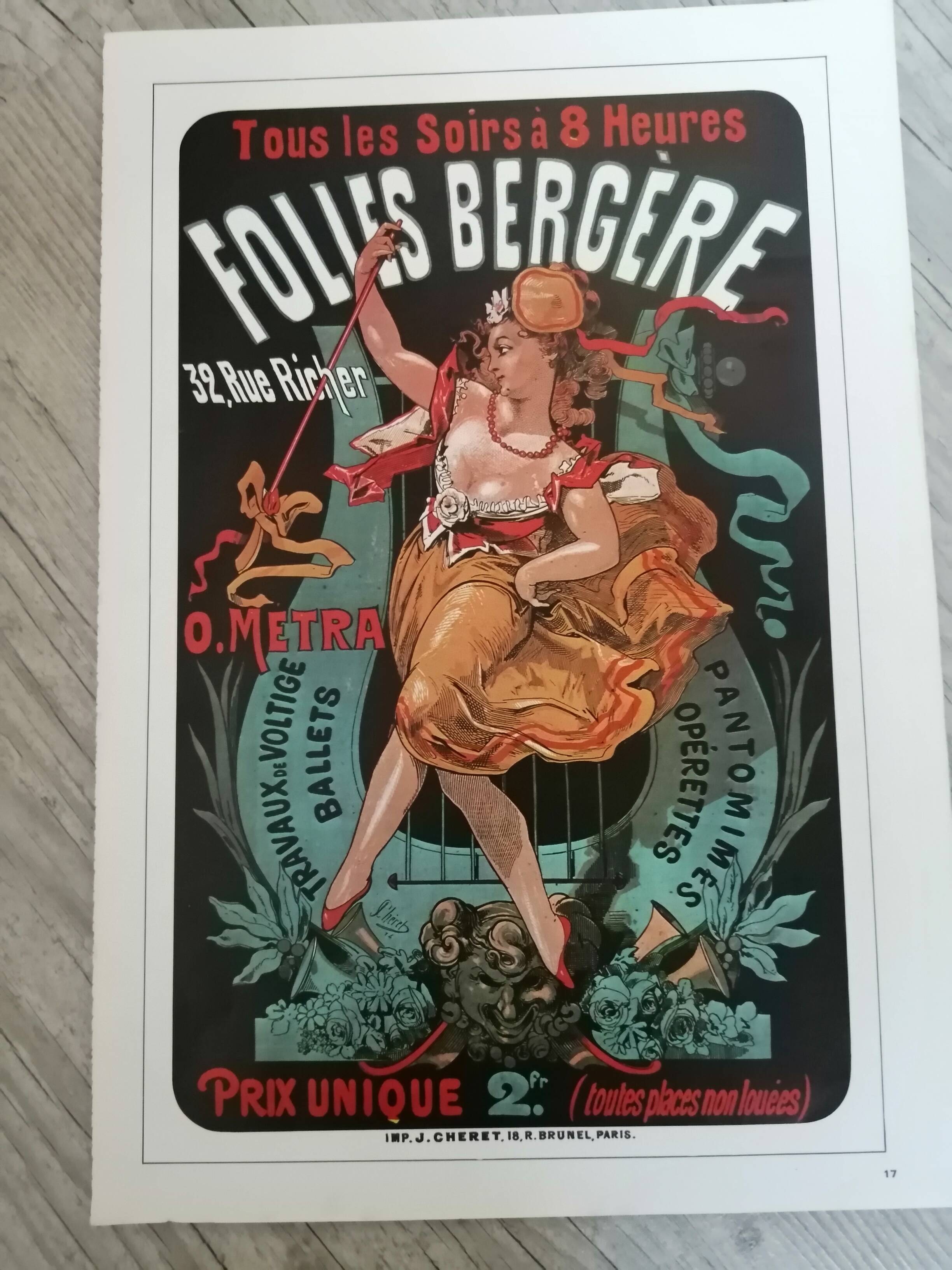 Posters of the follies berègere "o.metra/miss leona dare repro year 70