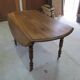 Round kitchen table with shutters in solid oak, 1900