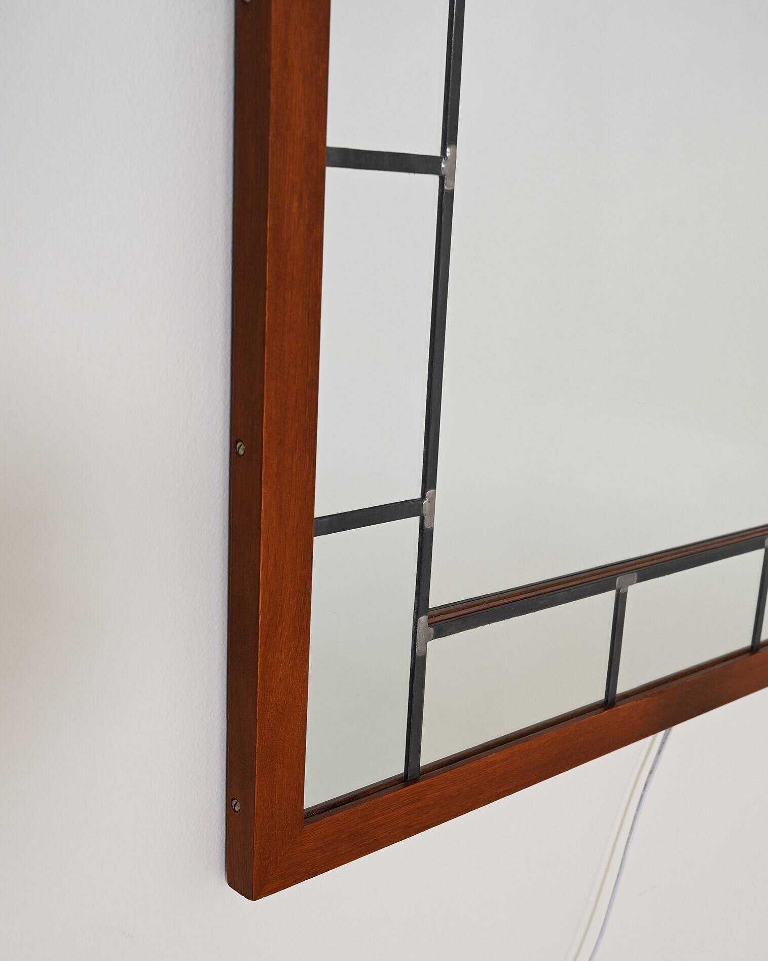 Illuminated oak mirror by AB Glas & Trä Hovmantorp, 1950s-1960s