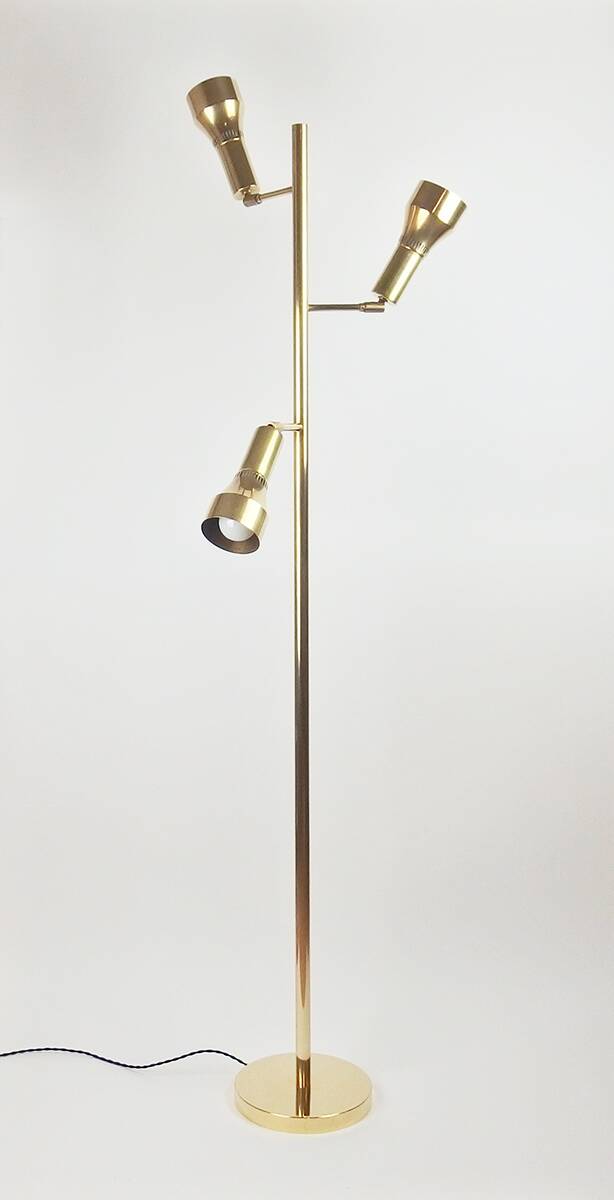 Brass floor lamp from the 1960s