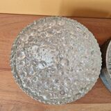 Pair of ceiling lights - staff leuchten - in moulded bubble glass - design 1960