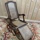 Chaise longue de bateau pliable en cannage