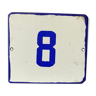 Number 8 vintage enamel house numbers made in europe house number room hotel