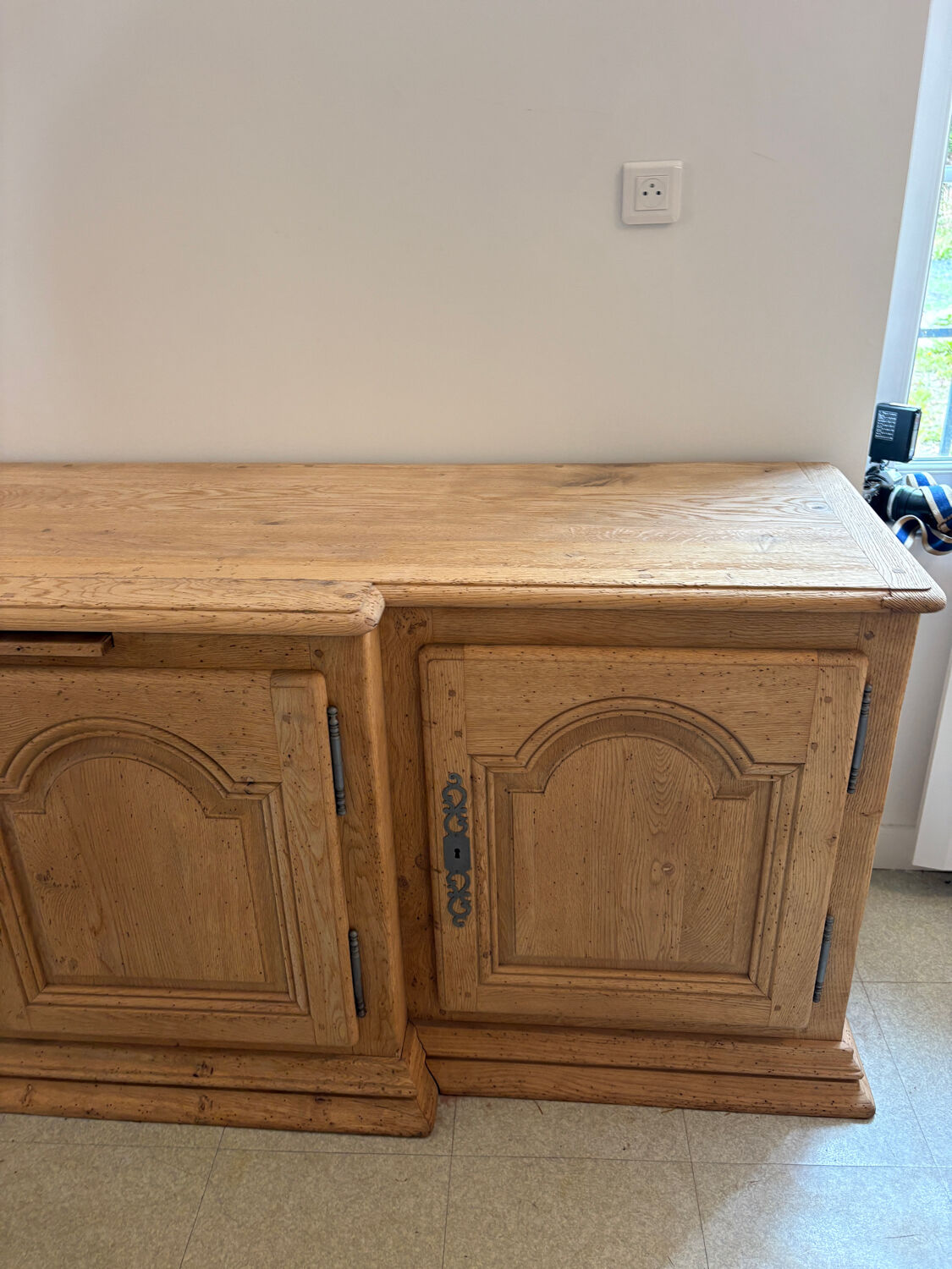 Oak enfilade sandblasted