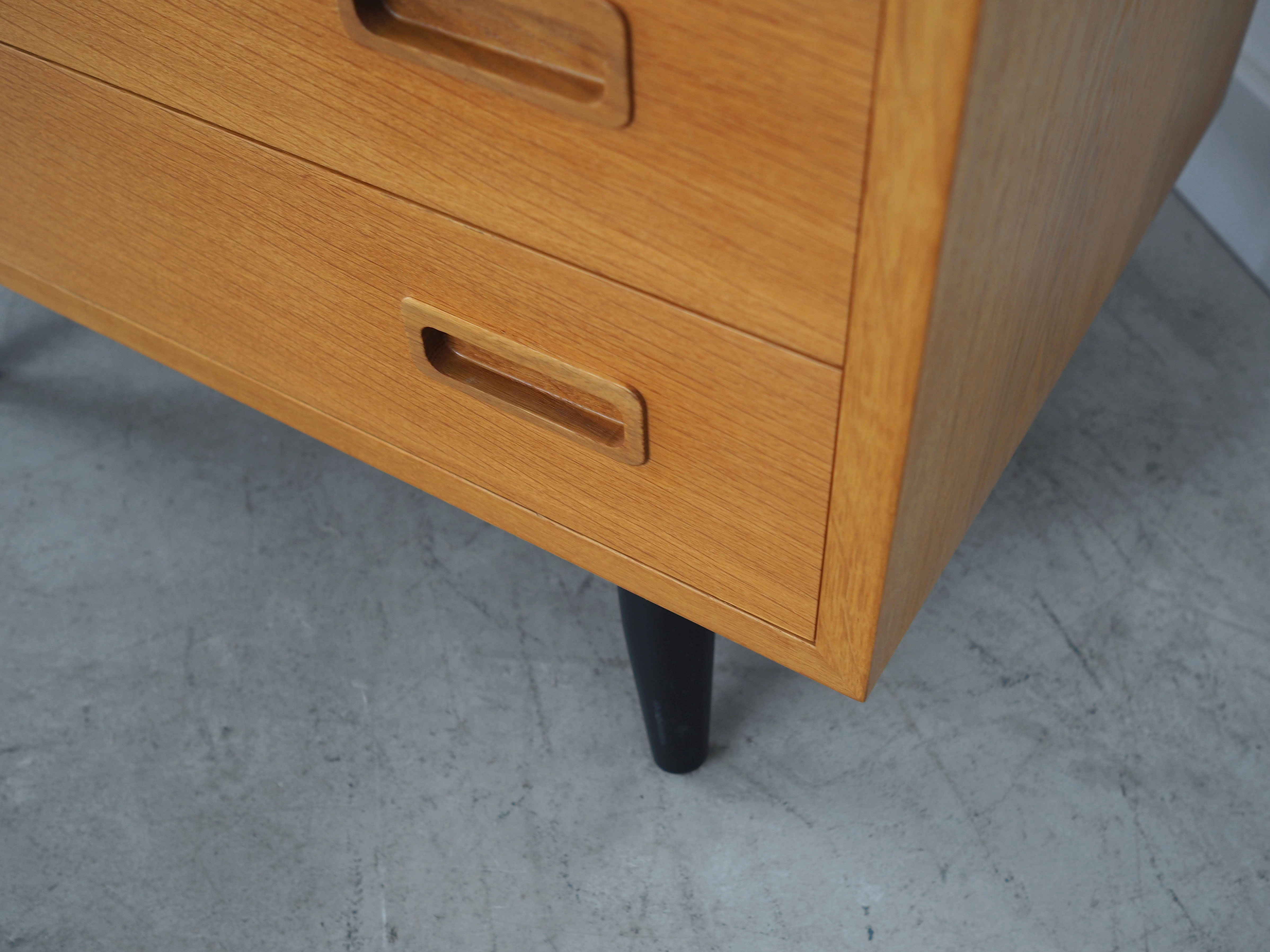 Ash chest of drawers, Danish design, 1970s, manufacture: Hundevad