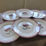 6 assiettes plates vintage de Badonviller 200825