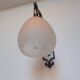Art Nouveau wall lamp in glass paste and wrought iron by Schneider - Nancy