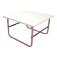 Table basse tubulaire rose et mauve, 1980
