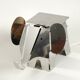80s heavy metal chrome elephant floor lamp as side table Postmodern design