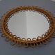 Small Filigree Italian Bamboo Mirror, 1950s