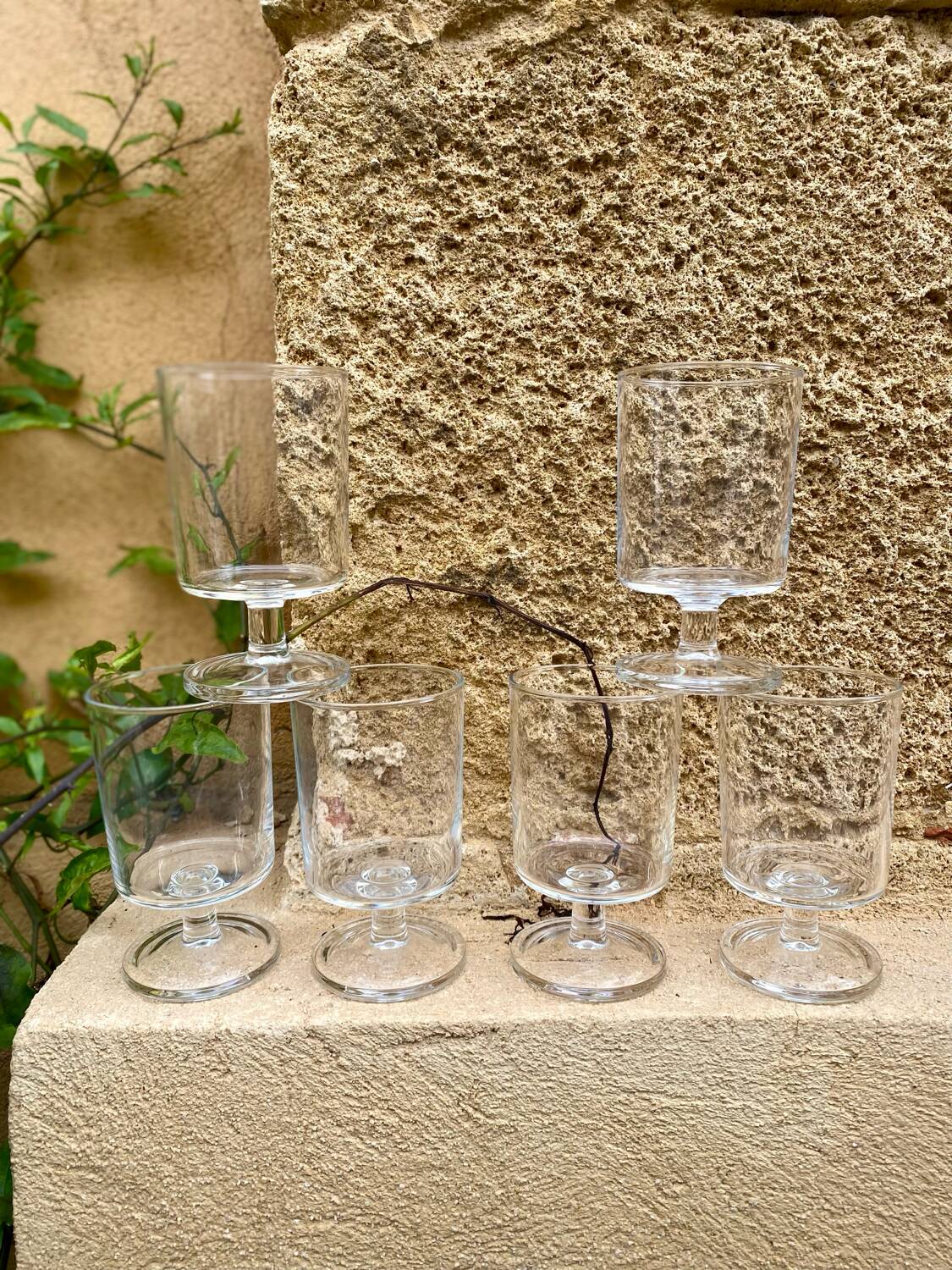 Luminarc stemmed glasses