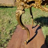 Louis XV coffee table in pink marble